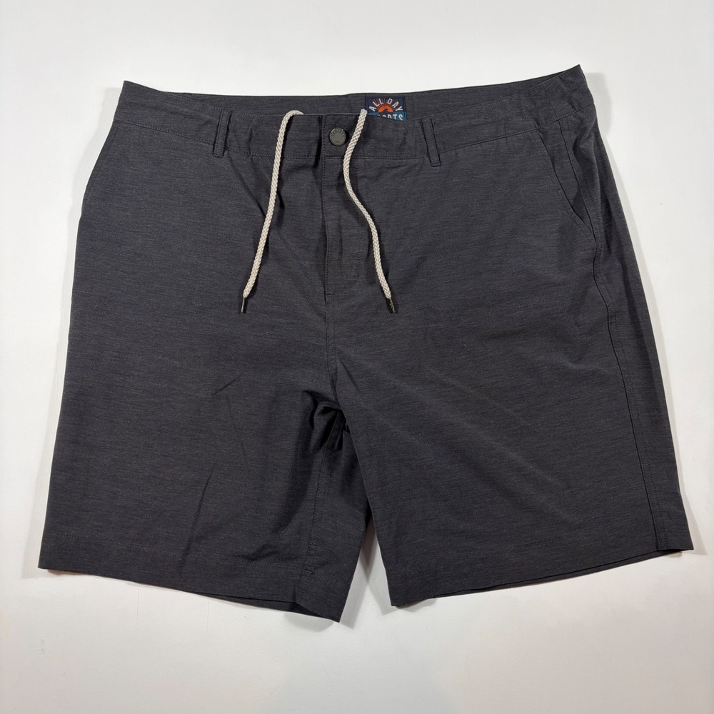 Faherty All Day Shorts Mens 40 Hybrid Stretch Quick‎ Dry Performance Charcoal